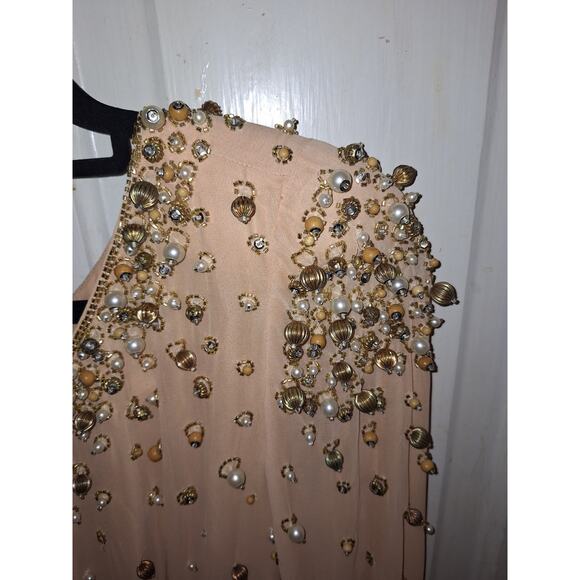 Vintage Victoria Royal Size 12 Beads and Pearl Evening Gown Formal Elegant - Picture 8 of 16